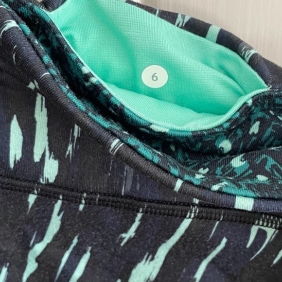 Lululemon Wunder Under Crop III Painted Leggings Sz 6 - Picture 10 of 11